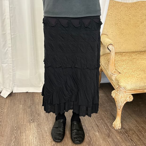 이세이 미야케 haat 링클 레이어드 스커트