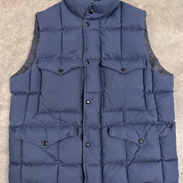 M RRL 왁스 코팅 퀼팅 조끼 푸퍼