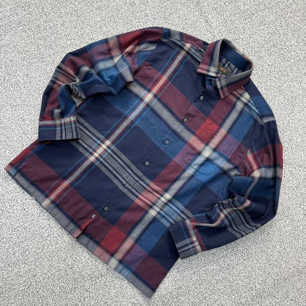 100 닥스 남성 체크 셔츠 남방 0402J