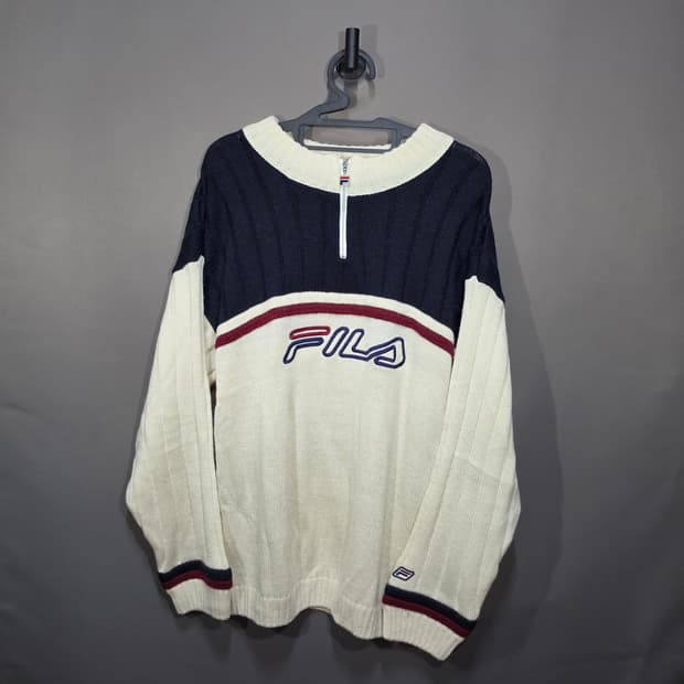 휠라 FILA 하프집업 니트 스웨터