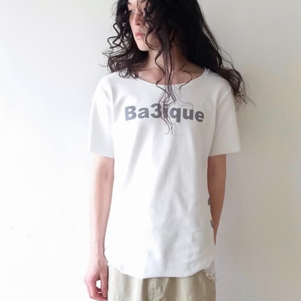샵페어리 로고 루즈티 아이보리 loose logo t-shirt