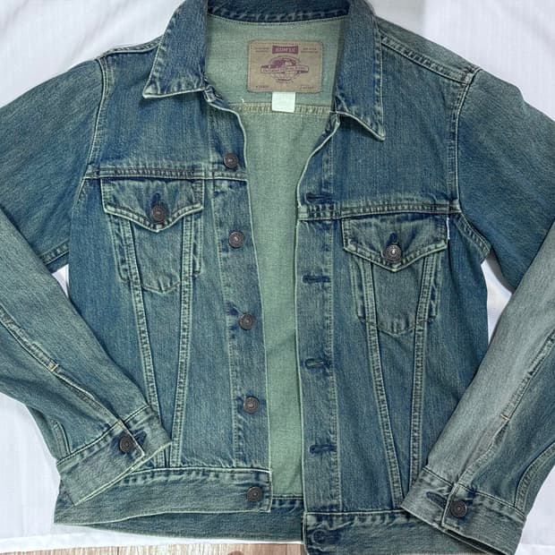 Edwin 빈티지 청자켓
