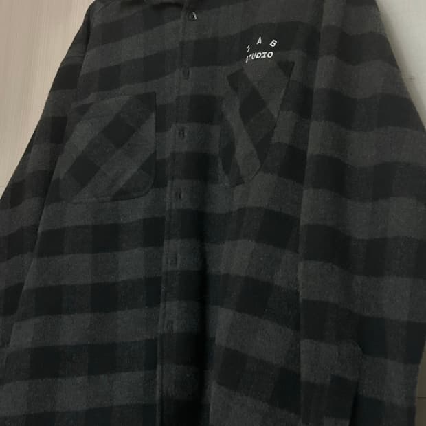 아이앱 스튜디오 깅엄 체크 셔츠 블랙 화이트