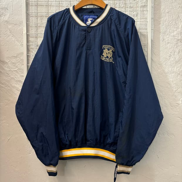 90s 스타터 올드스쿨 노트르담 파이팅 아이리시 웜업 XL