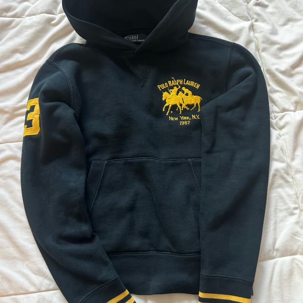 (무료배송)폴로 랄프로렌 더블포니 빅포니 블랙 후드