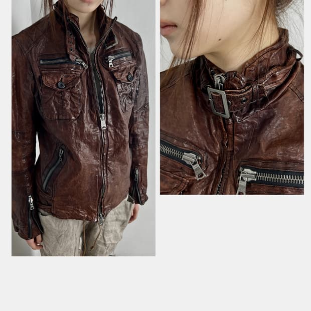 토네이도 마트 (Tornado Mart) 고트 스킨 레더 자켓