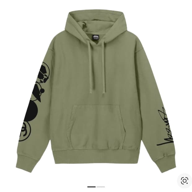 스투시 스택드 피그먼트 다이드 후드 xl