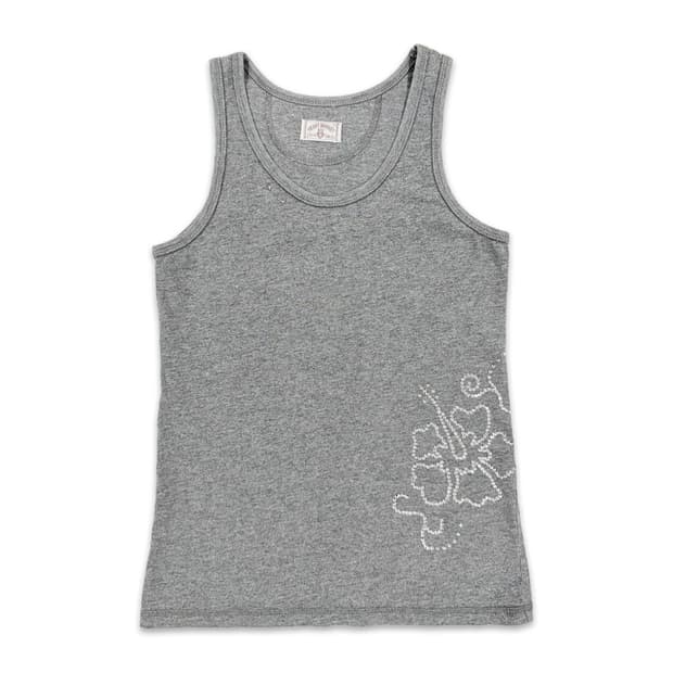 handmade #02 Stone Hibiscus Sleeveless T
