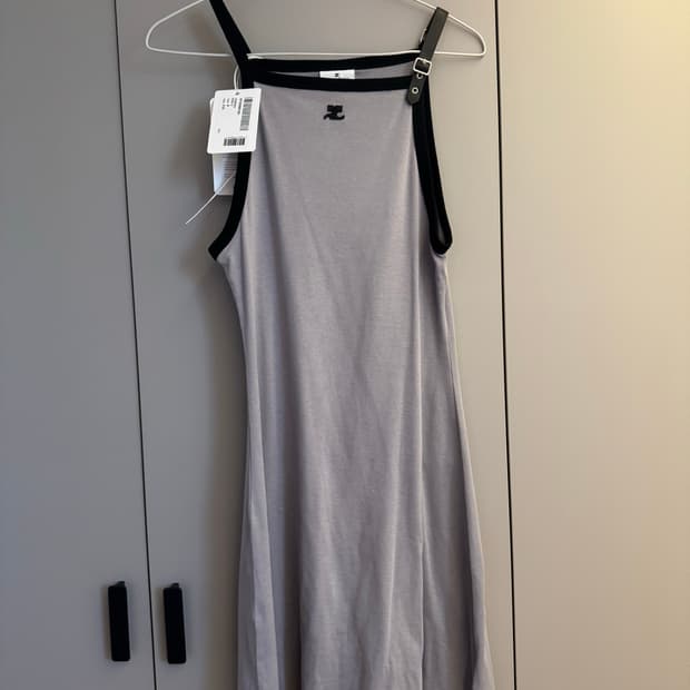 [새상품]꾸레주 courreges 버클미니드레스 그레이