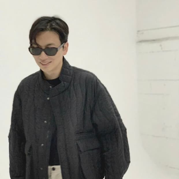 언어펙티드 20fw 퀼티드 블루종 자켓 M