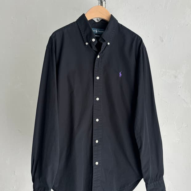 Polo 폴로 랄프로렌 퍼플포니 블랙 컬러 솔리드 셔츠