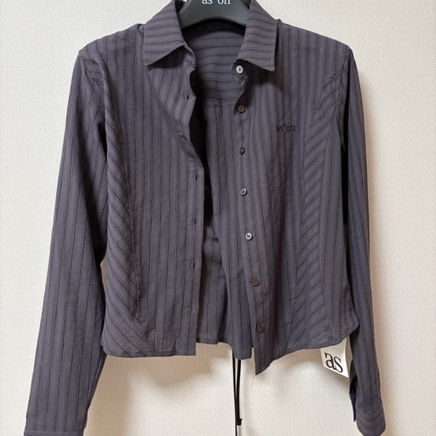 ASON NIKO CORSET SHIRT / DARK-PURPLE
