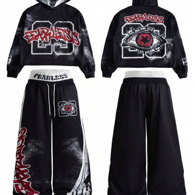 펑크 고스 락시크 스트릿 새깅팬츠 y2k 남여공용