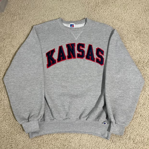 90's 빈티지 러셀 애슬레틱 KANSAS 맨투맨