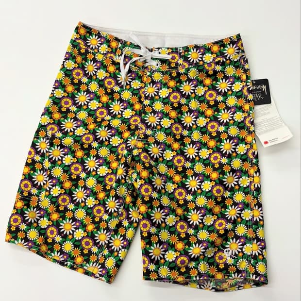 (미사용)STUSSY 스투시 09’s 플라워 워터 쇼츠 