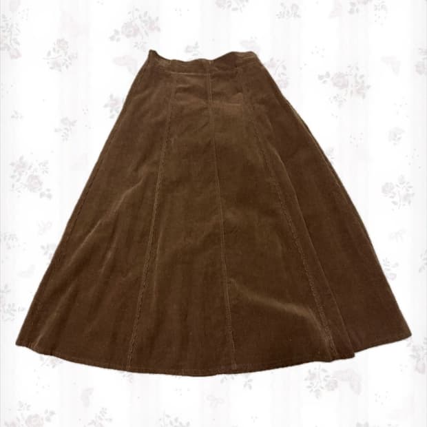모리 롱스커트 스웨이드 브라운