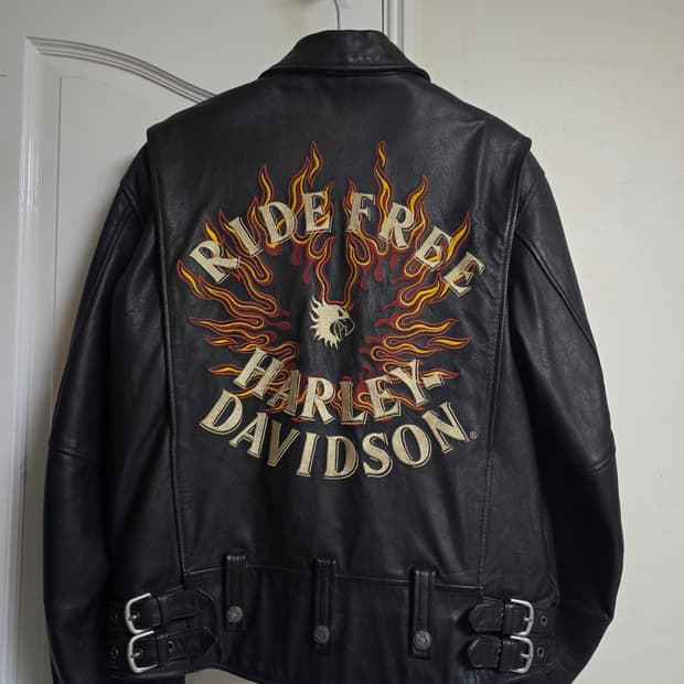 할리데이비슨 플레임 레더자켓