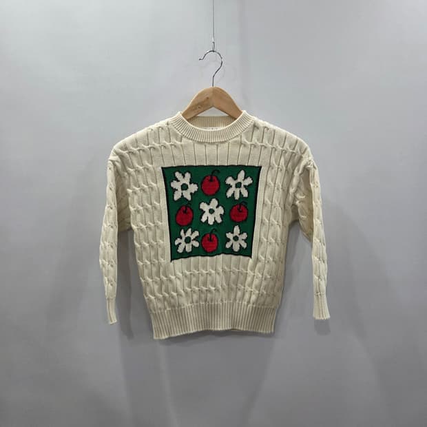 리미떼두두 키즈 그림자수 케이블 니트 L