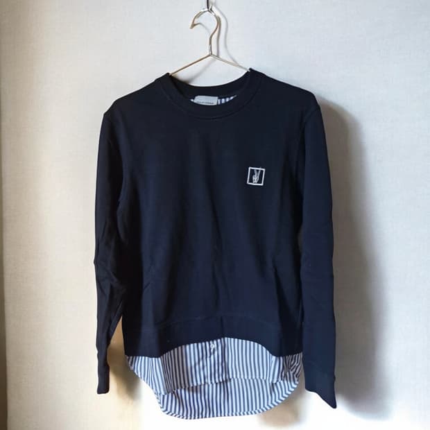 솔리드 옴므 셔츠 레이어드 맨투맨 48사이즈