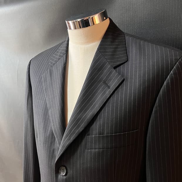 휴고 보스 울 실크 혼방 스트라이프 춘추 자켓 Made in Italy