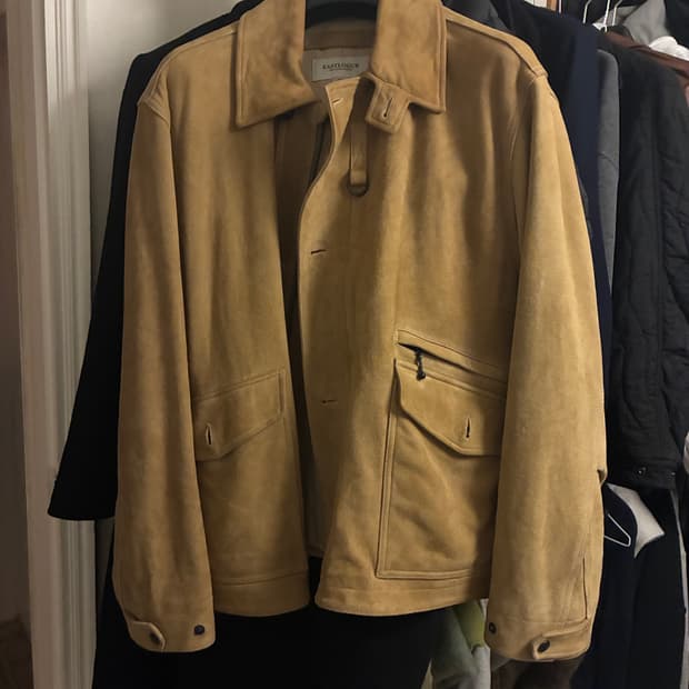 EASTLOGUE 스웨이드 자켓 샌드 베이지 L