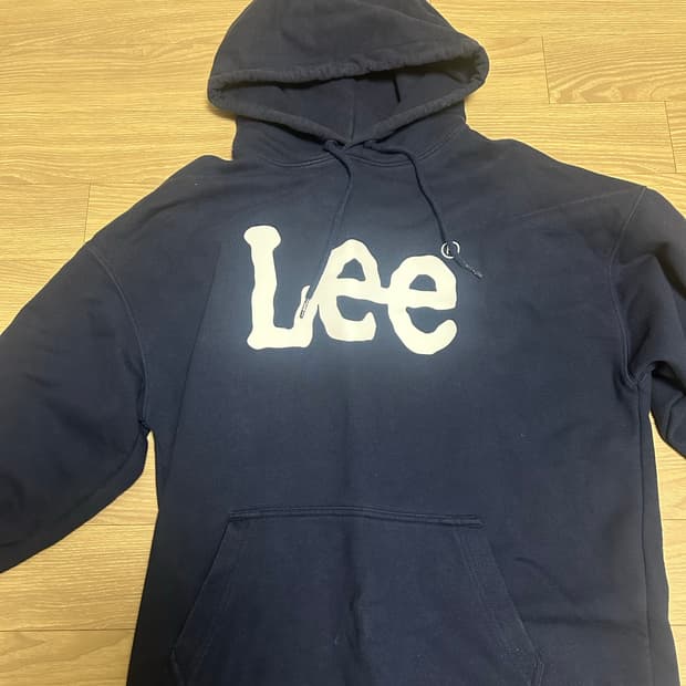 리 후드티 네이비