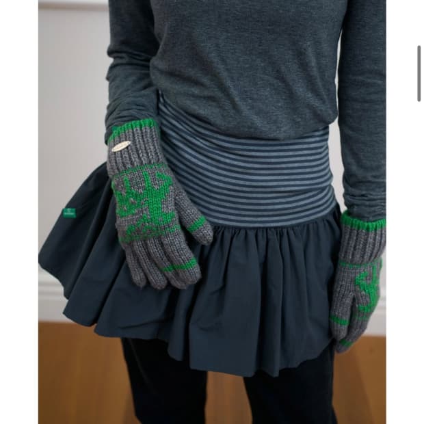 노컨텐츠 스트라이프 미니 스커트