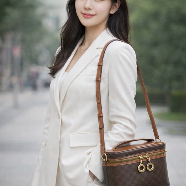  Celine 셀린느 정품 마카담 코스메틱 백