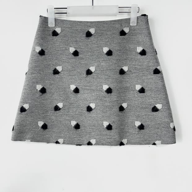 마르코 드 빈센조 자수 패턴 울 스커트