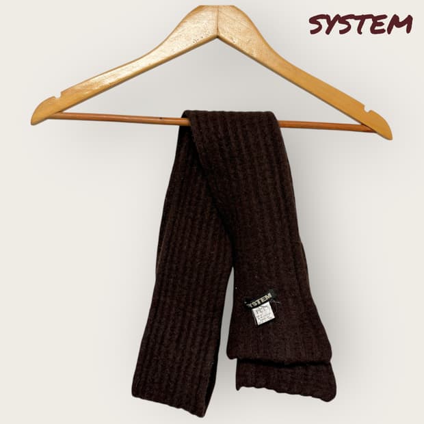 시스템 모 100% 브라운 머플러 목도리