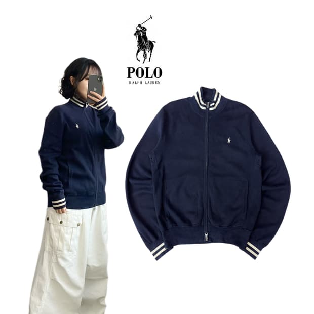 폴로 포니 투웨이 니트집업