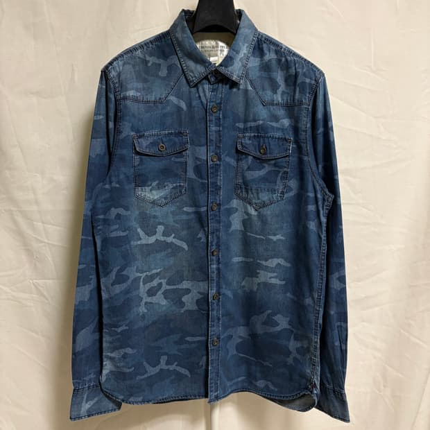 폴로 데님앤서플라이 카모플라주 웨스턴 데님셔츠 / 블루, L