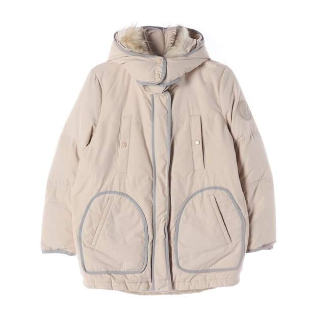 듀엘 라쿤퍼 후드 구스다운 패딩 점퍼 55