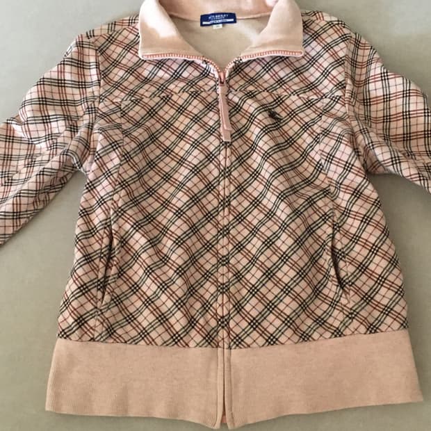 버버리 핑크 노바 체크 집업 져지 러블리 히메 라떼 갸루 러블리 로걀