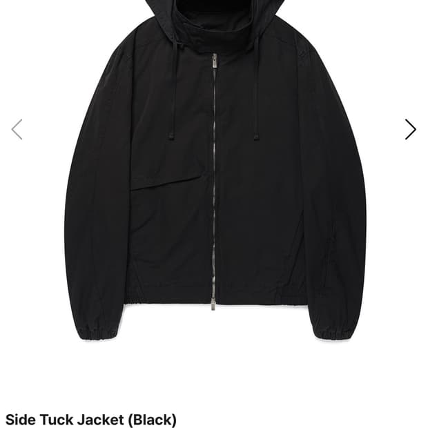 Side tuck jacket black