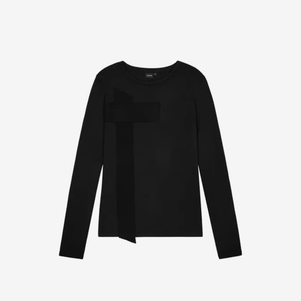 (구해요) Aakam Cross Patch Long Sleeve (블랙)