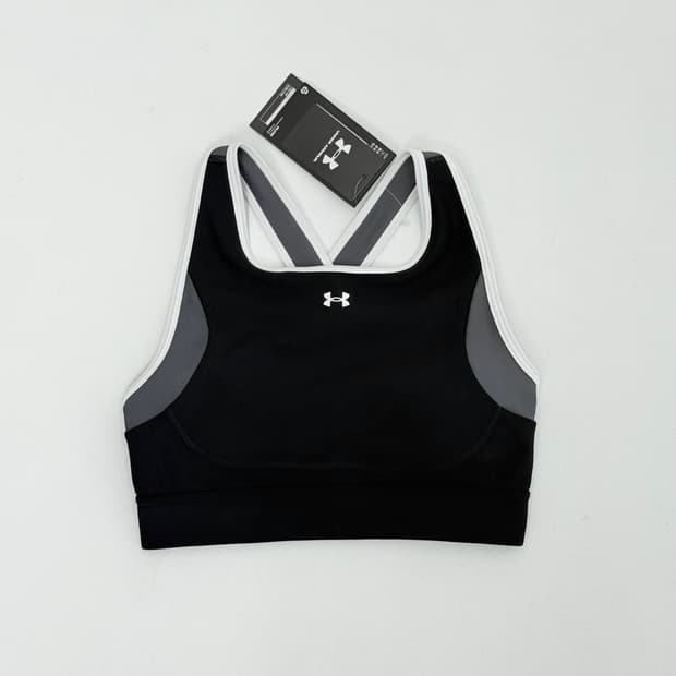 (새상품) 언더아머 UA 크로스백 미드 오픈 백 스포츠브라 S