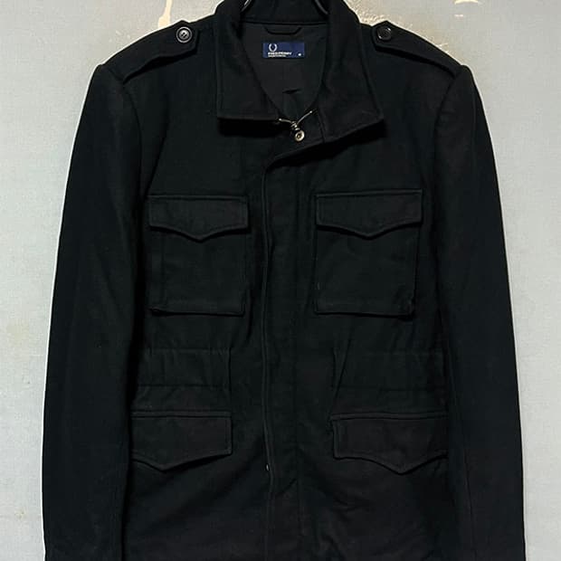 프레드페리 남자 모직 하프자켓 블랙 M 95