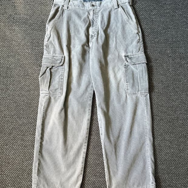 (36) 90s 리바이스 실버탭 코듀로이 카고 와이드 팬츠