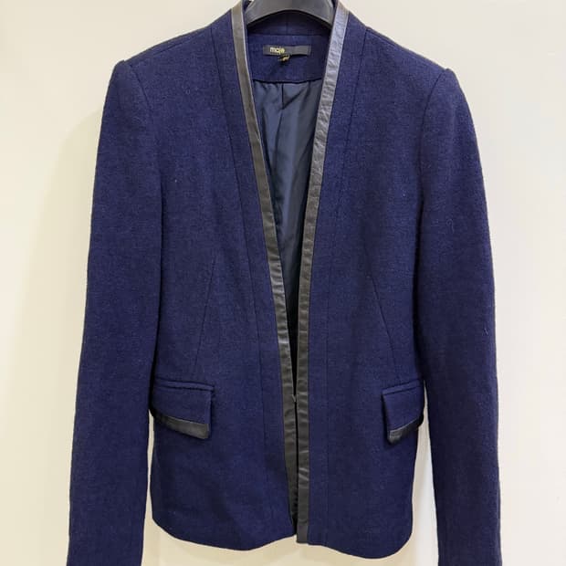 마쥬 네이비 모직 자켓 정품