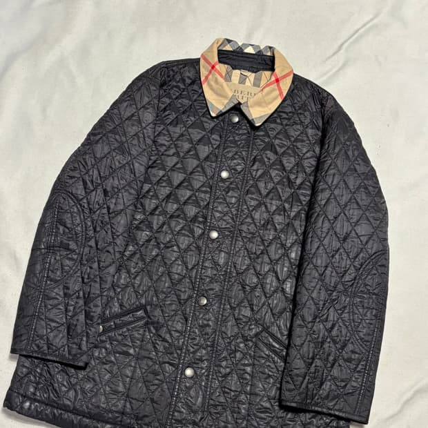 XXL 버버리 블랙 퀼팅 자켓