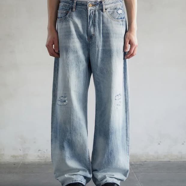 주앙옴므 빈티지 워시드 데님 팬츠