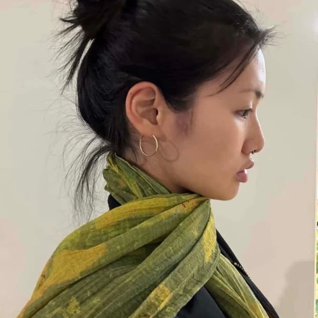 라이트그린 스카프 lytegrn lyte green