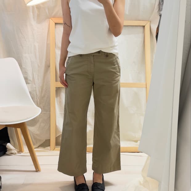 [MARGARET HOWELL] button waist chino