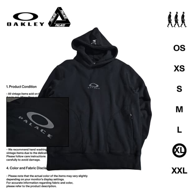 오클리 X 팔라스 블랙 후드티 XL사이즈