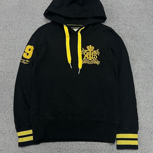 (S) 티니위니 후드티 블랙/옐로우