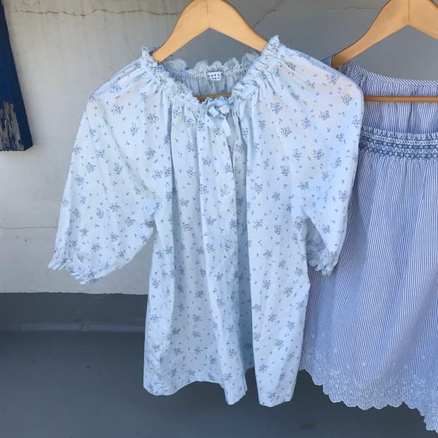 모리걸 잔꽃 블라우스 