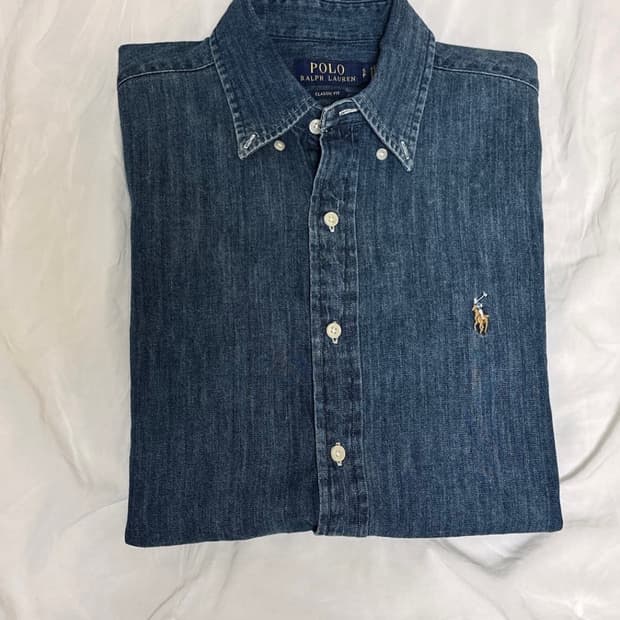 [새 상품] 폴로랄프로렌 데님셔츠 s(남녀공용)