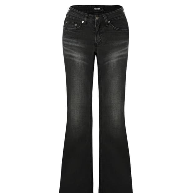 오도어 Vintage raw jean in black