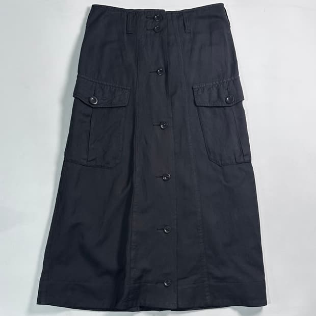마가렛호웰 블랙 포켓 롱 스커트